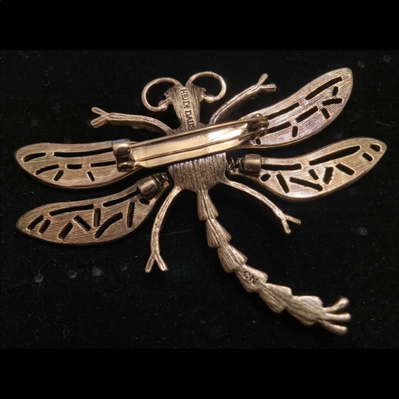 ✨🦋✨Heidi Daus “Trembling Brilliance” Crystal Dragonfly Brooch - Picture 3 of 4